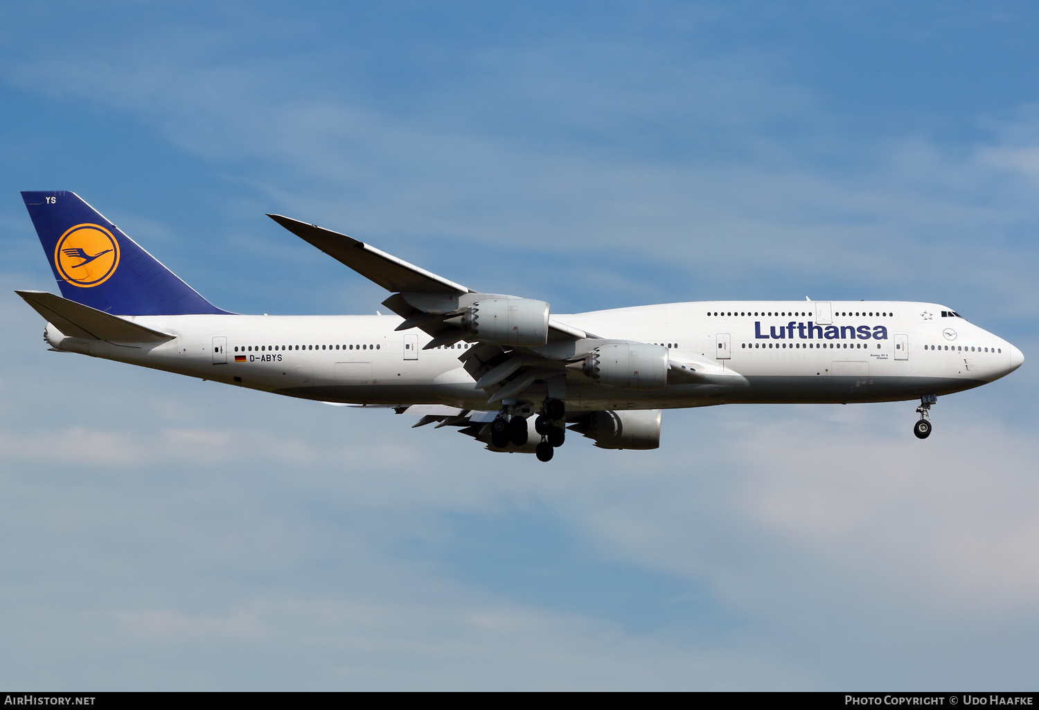 Aircraft Photo of D-ABYS | Boeing 747-830 | Lufthansa | AirHistory.net #733583