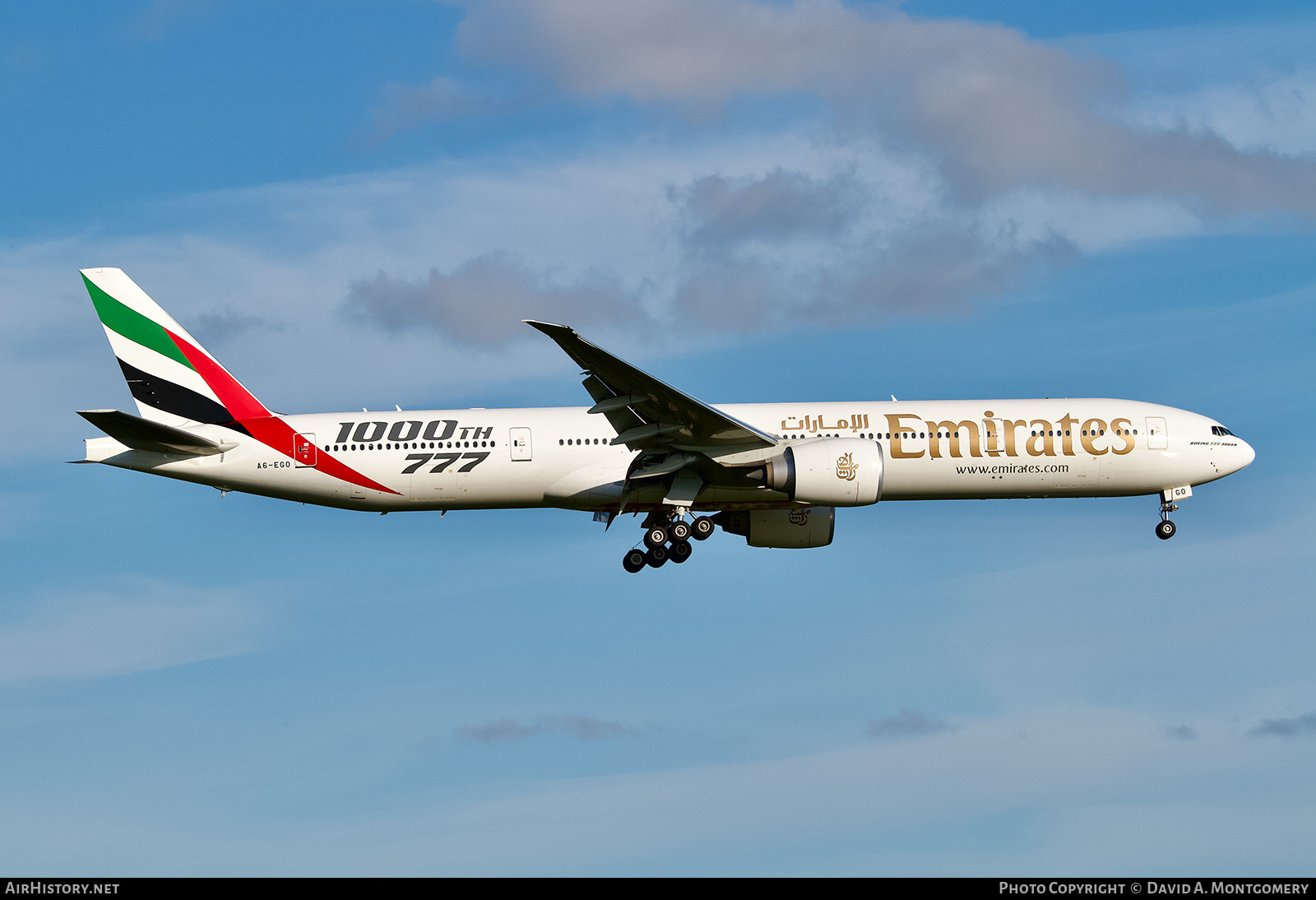 Aircraft Photo of A6-EGO | Boeing 777-31H/ER | Emirates | AirHistory.net #733628