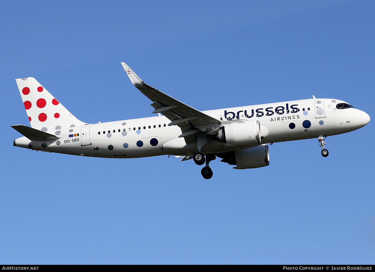 Aircraft Photo of OO-SBD | Airbus A320-251N | Brussels Airlines | AirHistory.net #733643
