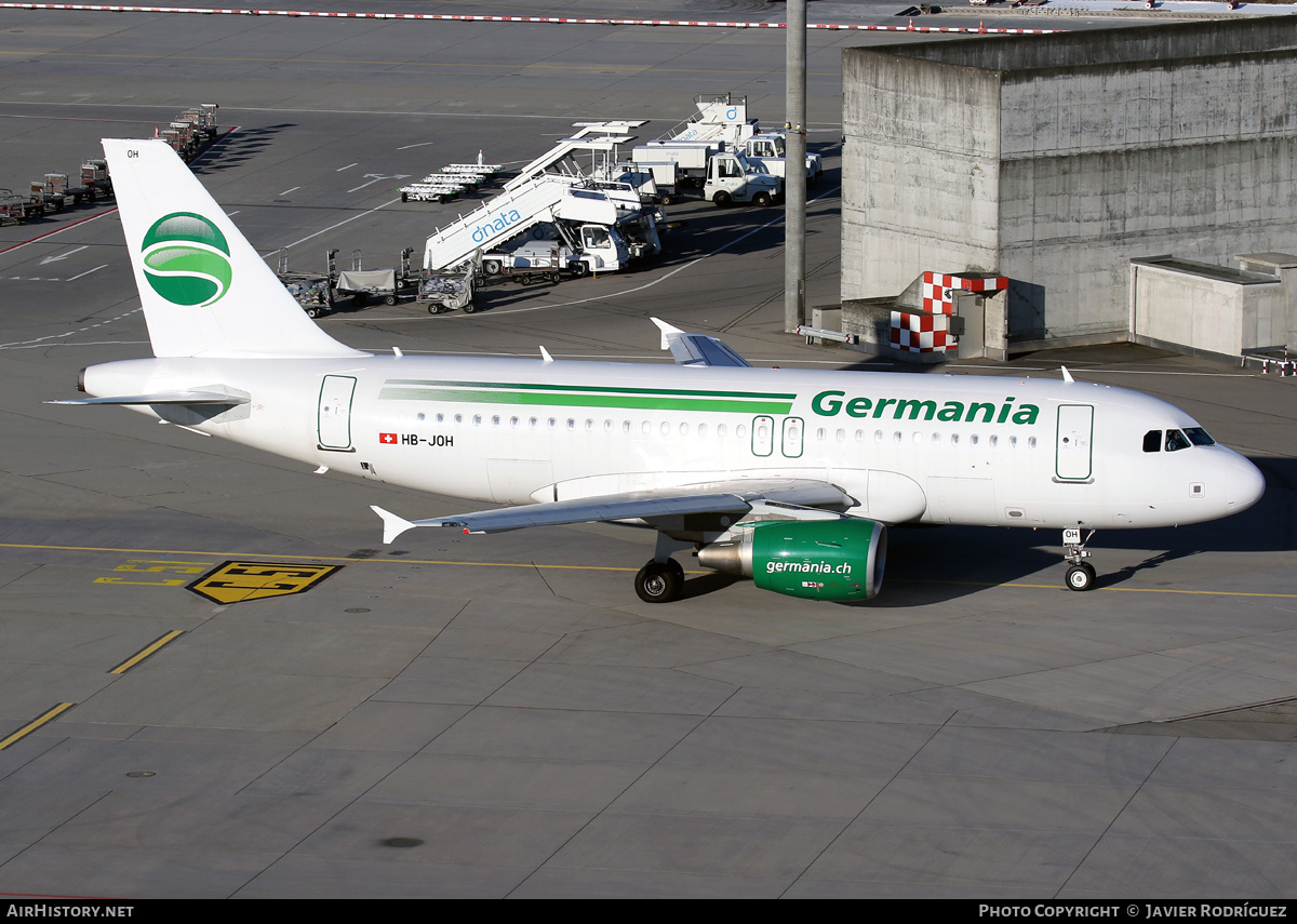 Aircraft Photo of HB-JOH | Airbus A319-112 | Germania | AirHistory.net #733645