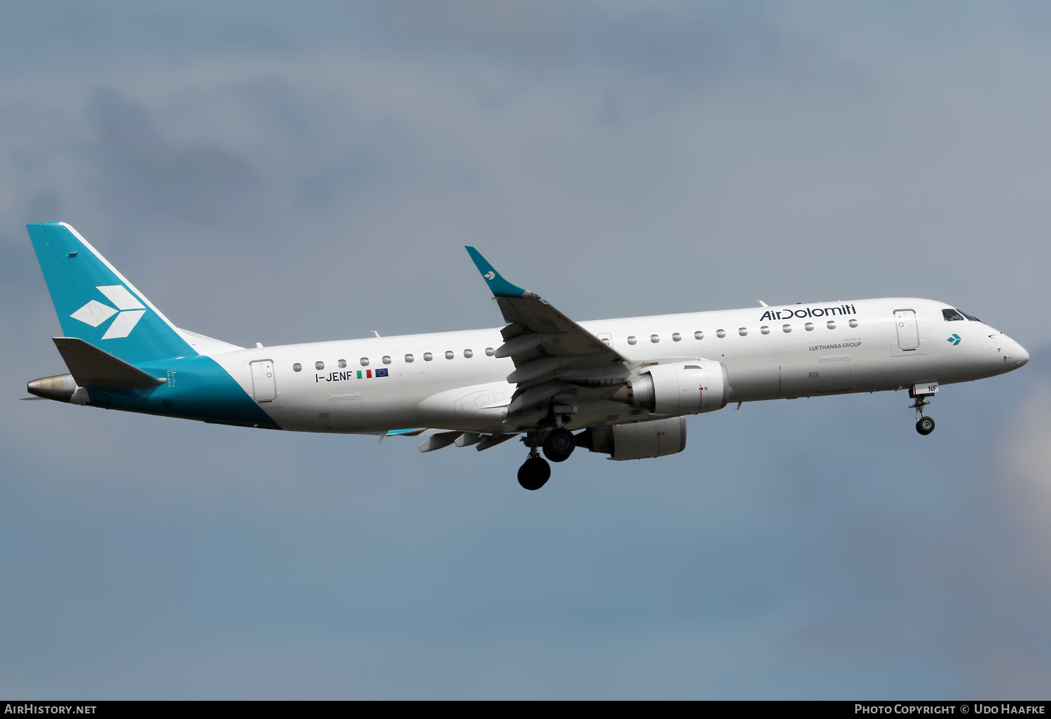 Aircraft Photo of I-JENF | Embraer 190LR (ERJ-190-100LR) | Air Dolomiti | AirHistory.net #733748