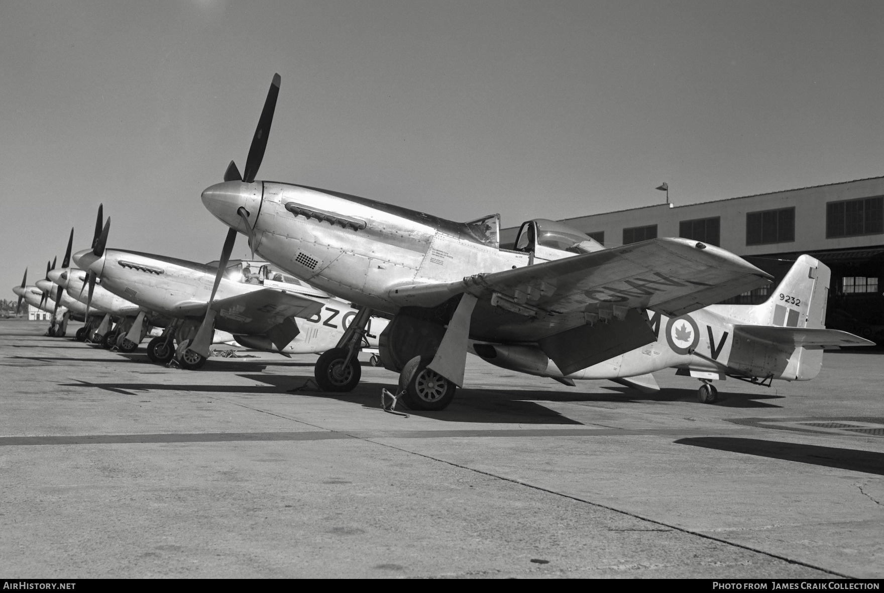 Aircraft Photo of 9232 | North American P-51D Mustang Mk4 | Canada - Air Force | AirHistory.net #734045