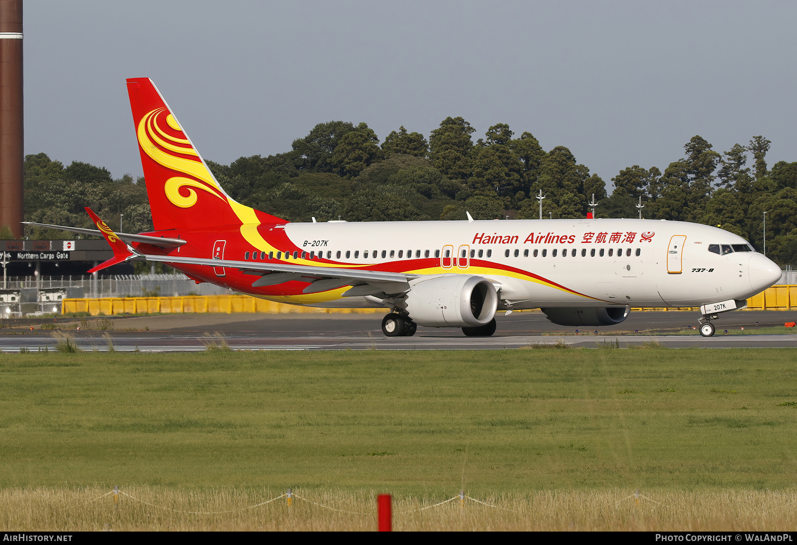 Aircraft Photo of B-207K | Boeing 737-8 Max 8 | Hainan Airlines | AirHistory.net #734119