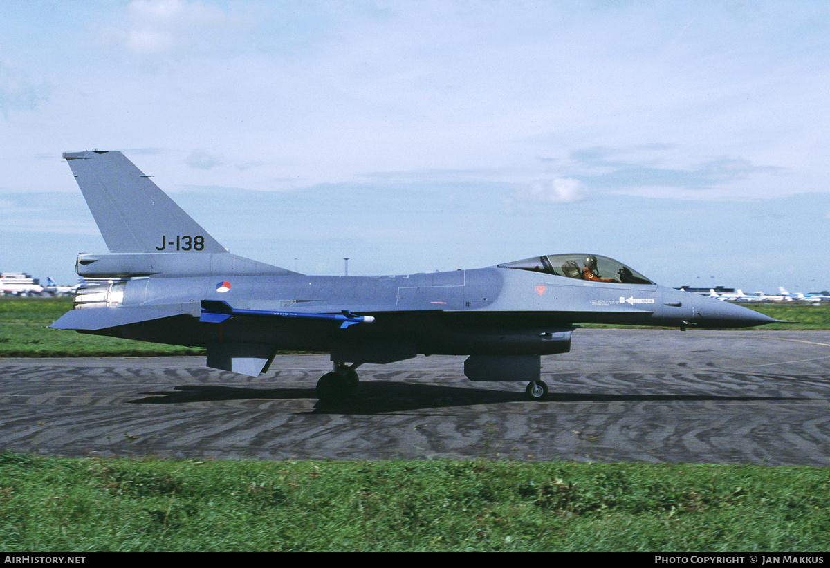 Aircraft Photo of J-138 | General Dynamics F-16A Fighting Falcon | Netherlands - Air Force | AirHistory.net #734245