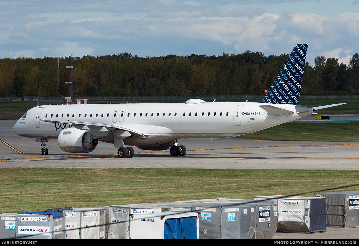 Aircraft Photo of C-GKXS | Embraer 195-E2 (ERJ-190-400) | Porter Airlines | AirHistory.net #734302