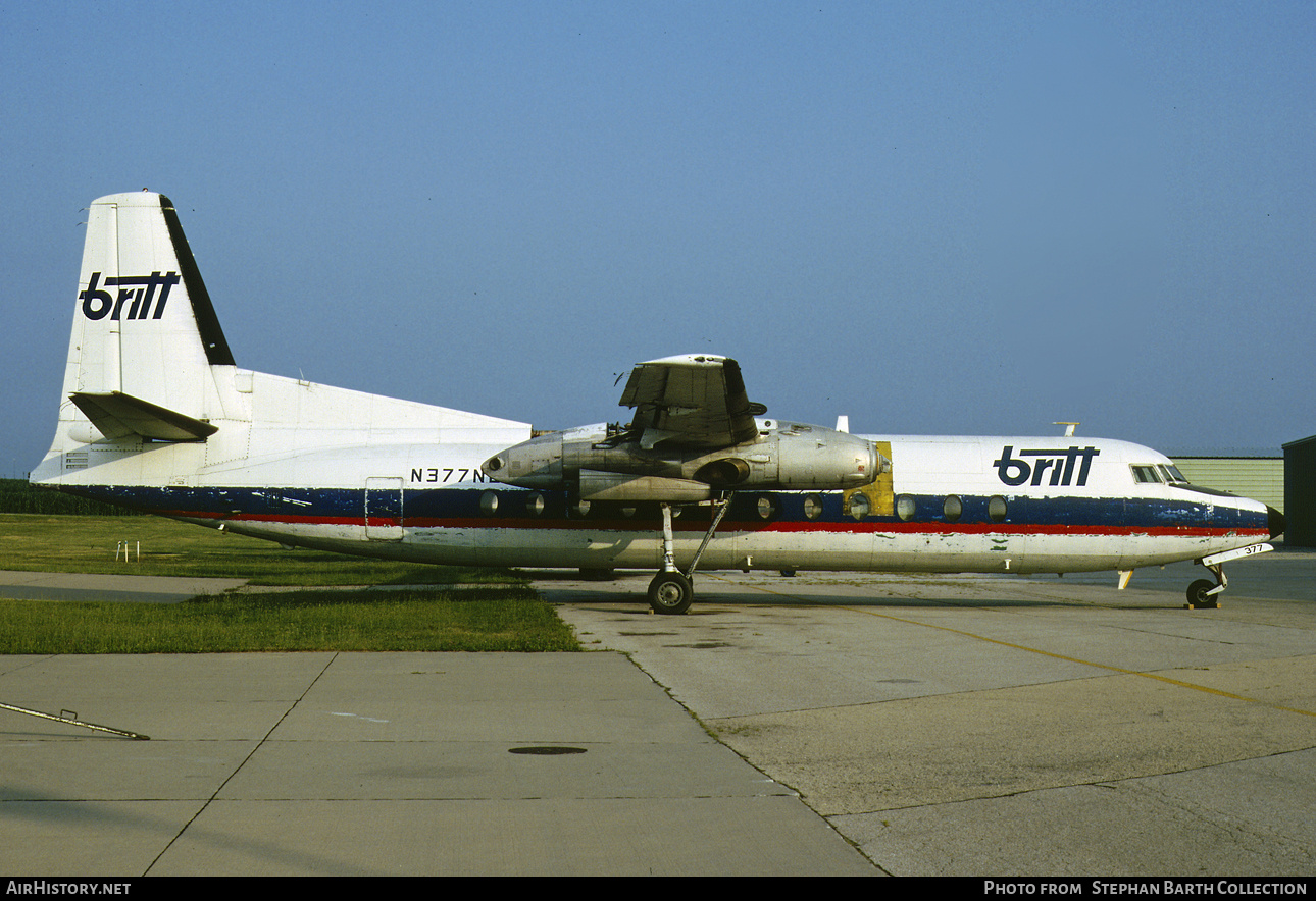 Aircraft Photo of N377NE | Fairchild Hiller FH-227C | Britt Airways | AirHistory.net #734431