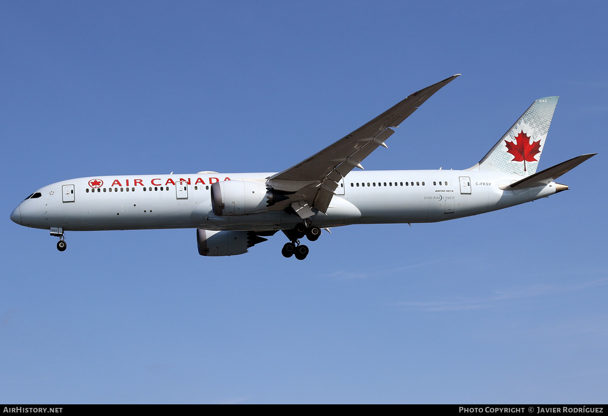 Aircraft Photo of C-FKSV | Boeing 787-9 Dreamliner | Air Canada | AirHistory.net #734456