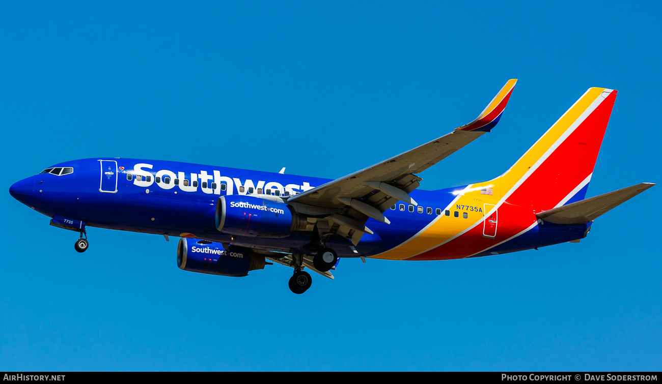 Aircraft Photo of N7735A | Boeing 737-7BD | Southwest Airlines | AirHistory.net #734540