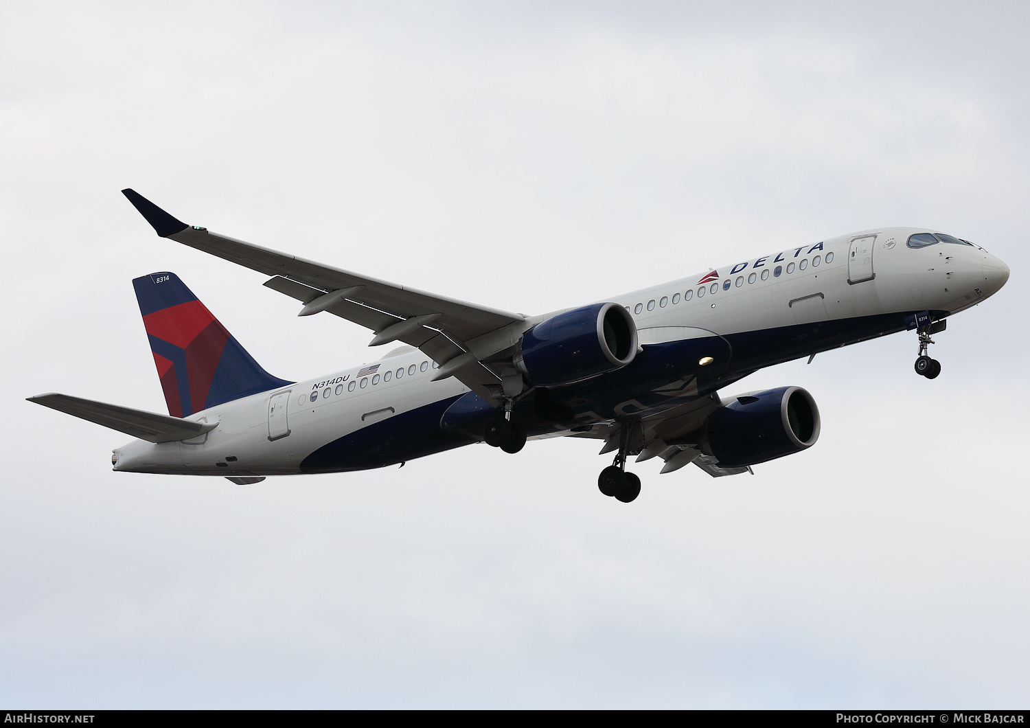 Aircraft Photo of N314DU | Airbus A220-300 (BD-500-1A11) | Delta Air Lines | AirHistory.net #734626