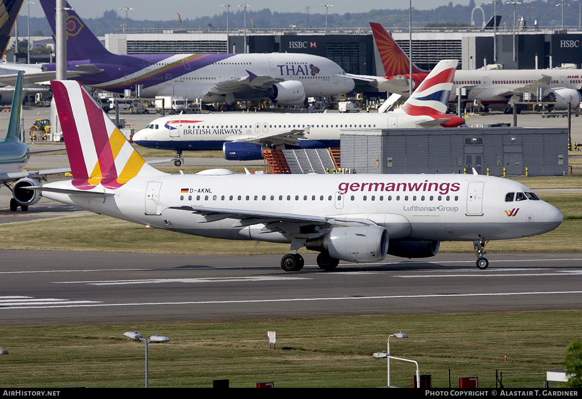 Aircraft Photo of D-AKNL | Airbus A319-112 | Germanwings | AirHistory.net #734714
