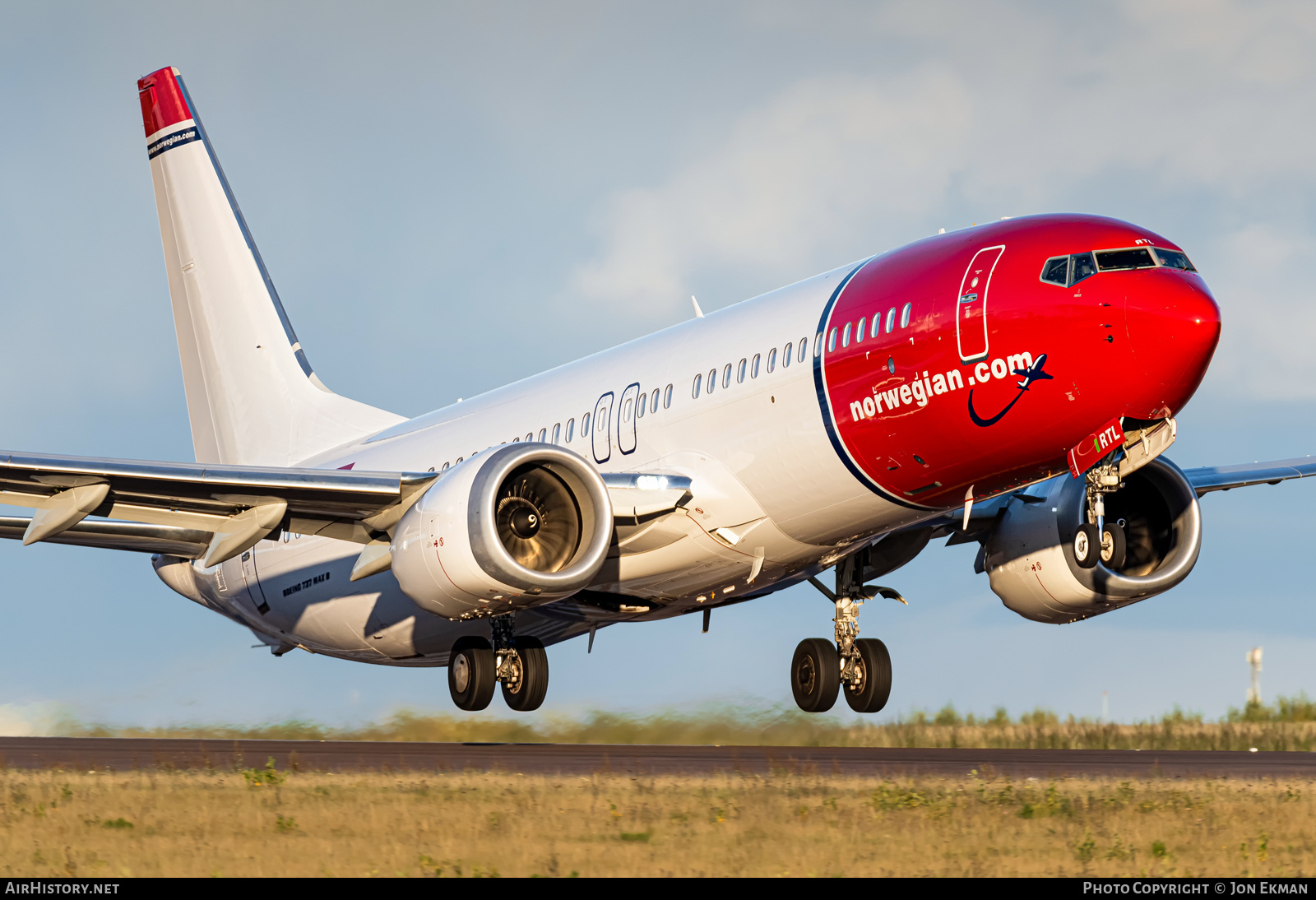 Aircraft Photo of SE-RTL | Boeing 737-8 Max 8 | Norwegian | AirHistory.net #734739