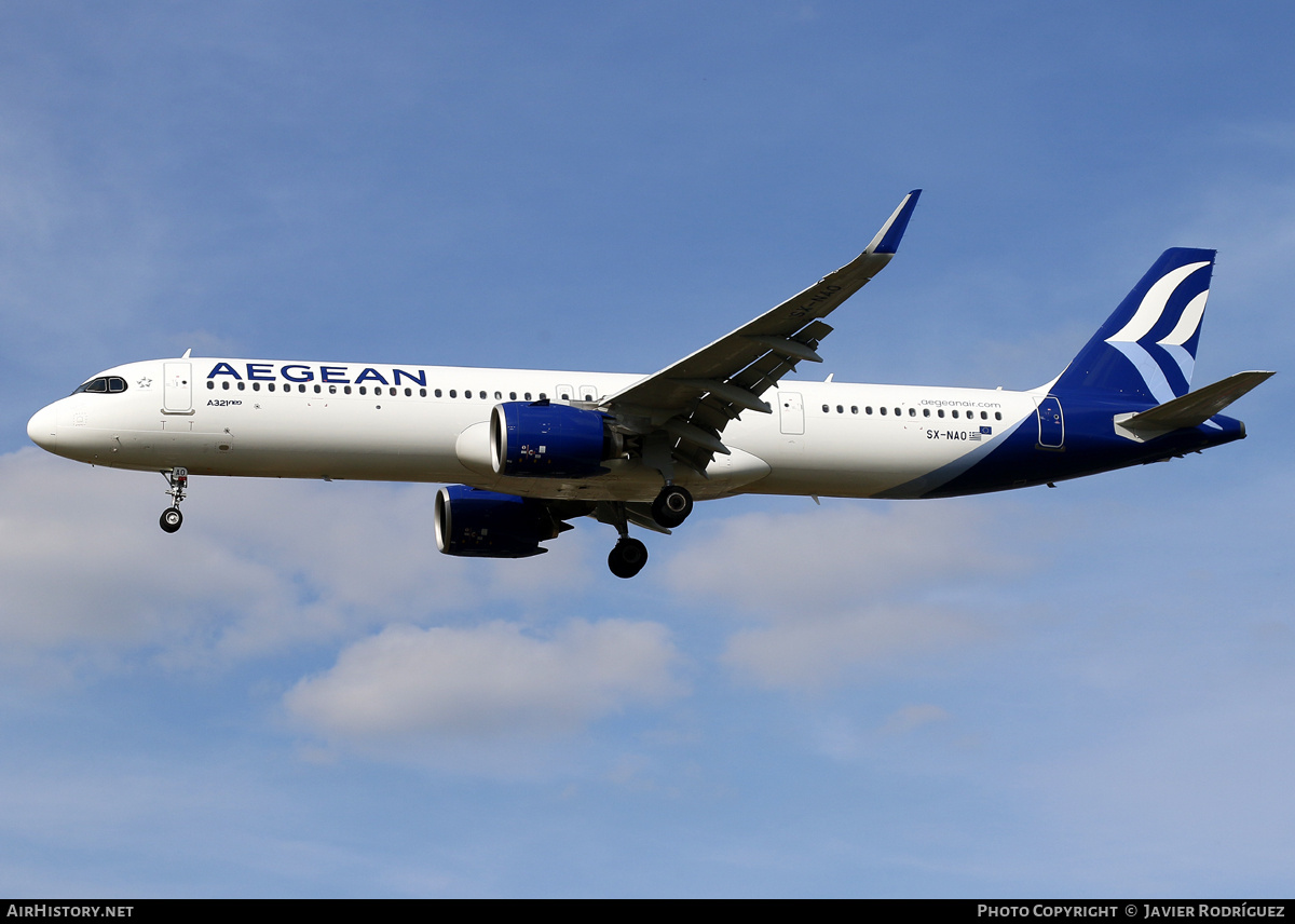 Aircraft Photo of SX-NAO | Airbus A321-271NX | Aegean Airlines | AirHistory.net #734754