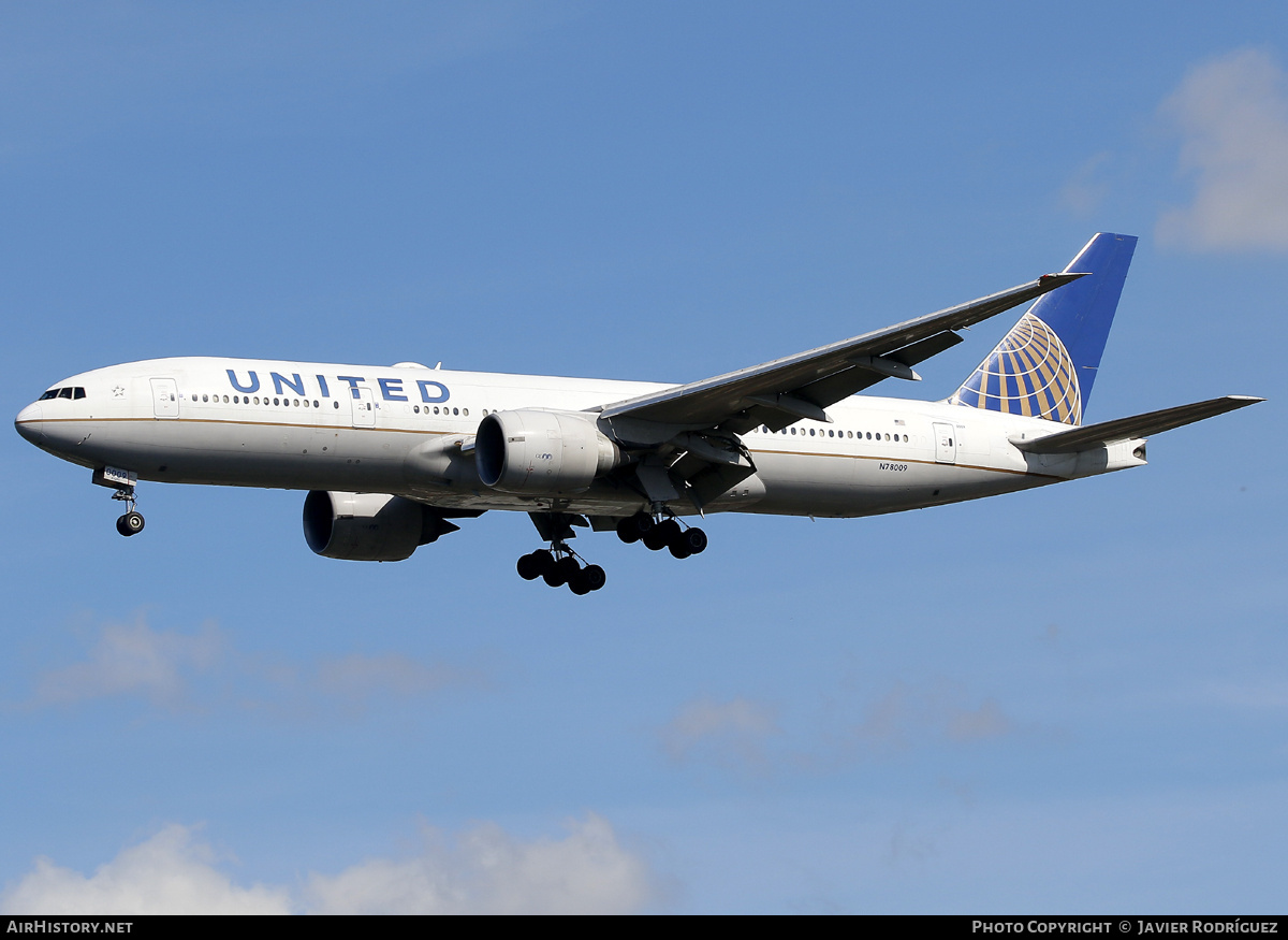 Aircraft Photo of N78009 | Boeing 777-224/ER | United Airlines | AirHistory.net #734842
