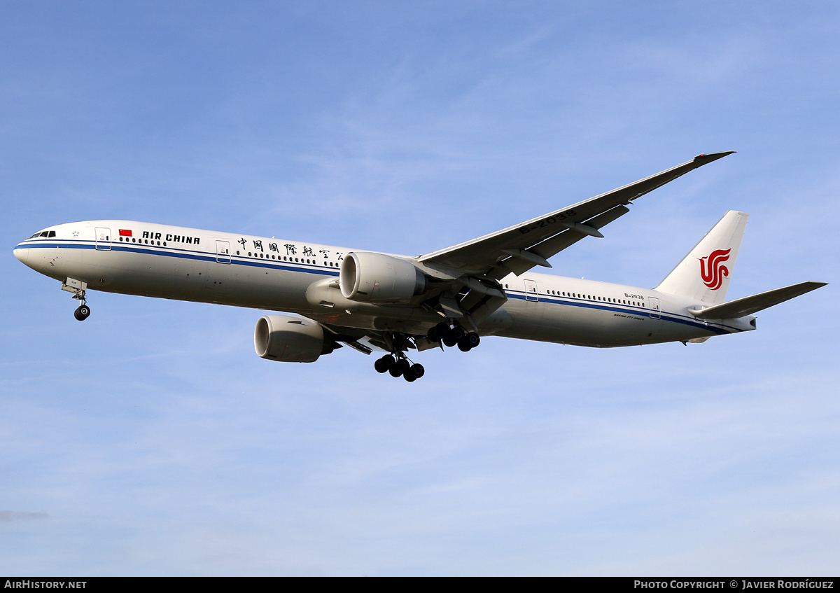 Aircraft Photo of B-2038 | Boeing 777-39L/ER | Air China | AirHistory.net #734864