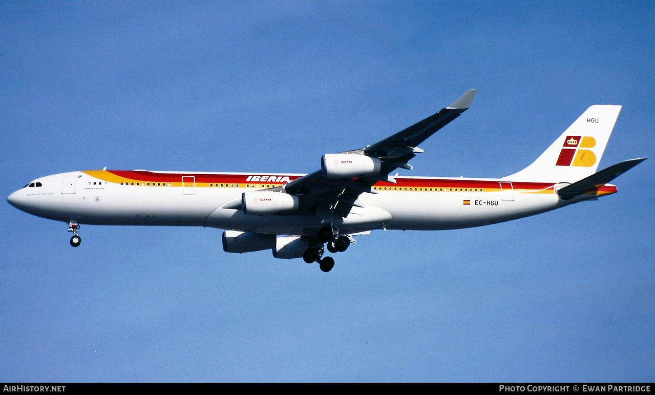 Aircraft Photo of EC-HGU | Airbus A340-313 | Iberia | AirHistory.net #734889