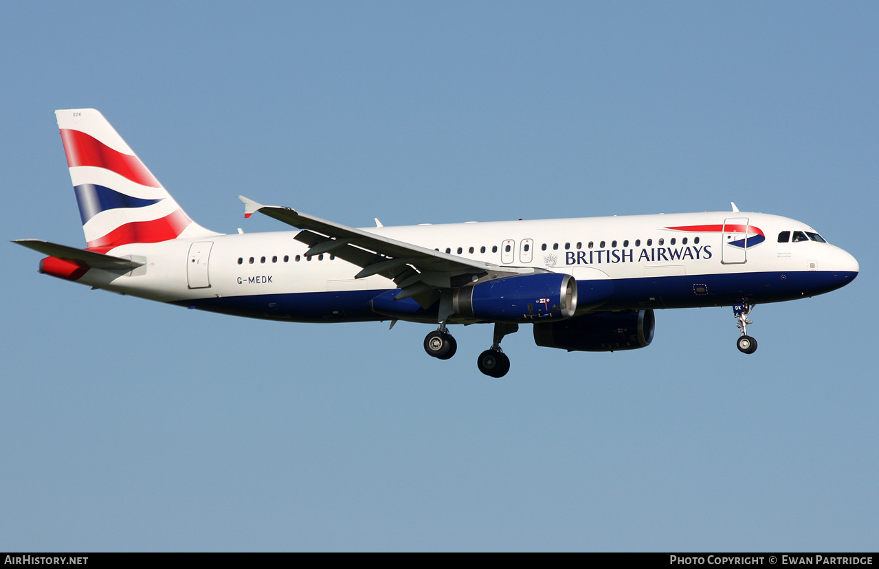 Aircraft Photo of G-MEDK | Airbus A320-232 | British Airways | AirHistory.net #734922