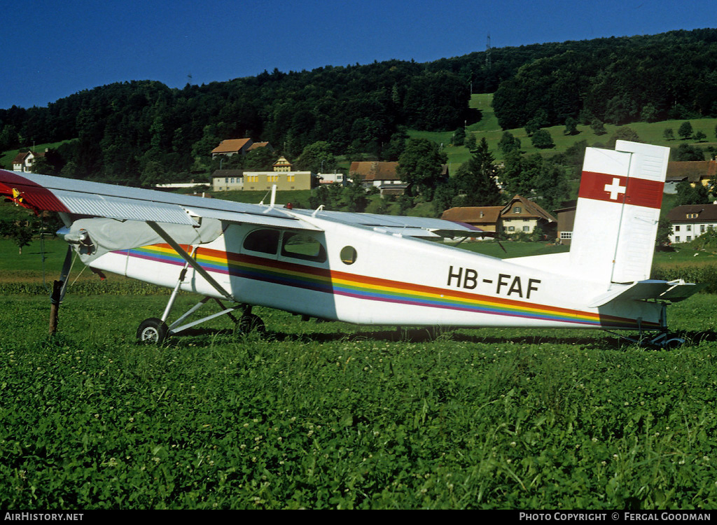 Aircraft Photo of HB-FAF | Pilatus PC-6/B1-H2 Turbo Porter | AirHistory.net #735047