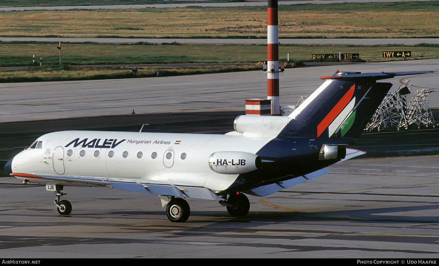 Aircraft Photo of HA-LJB | Yakovlev Yak-40K | Malév - Hungarian Airlines | AirHistory.net #735052