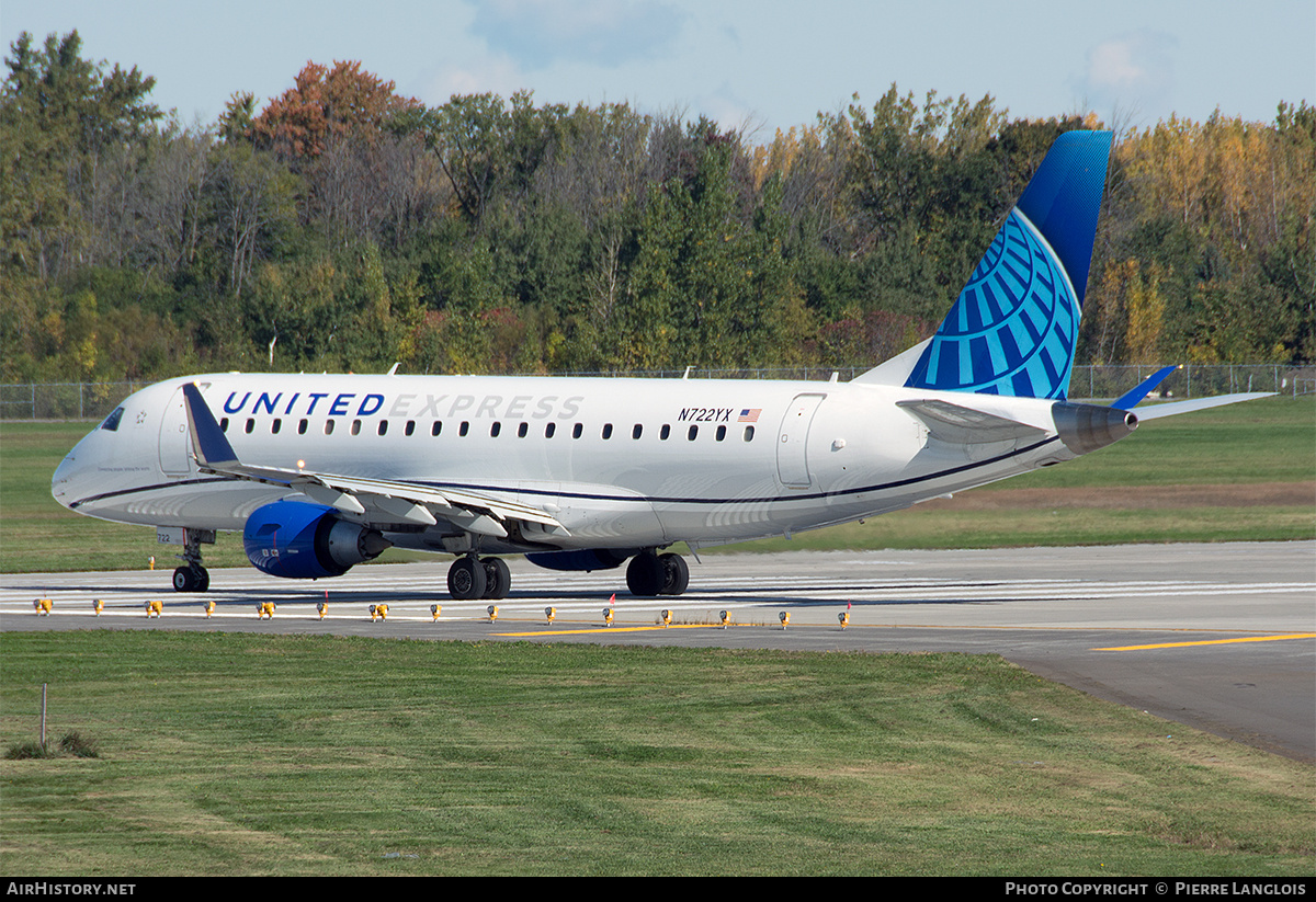 Aircraft Photo of N722YX | Embraer 175LR (ERJ-170-200LR) | United Express | AirHistory.net #735152