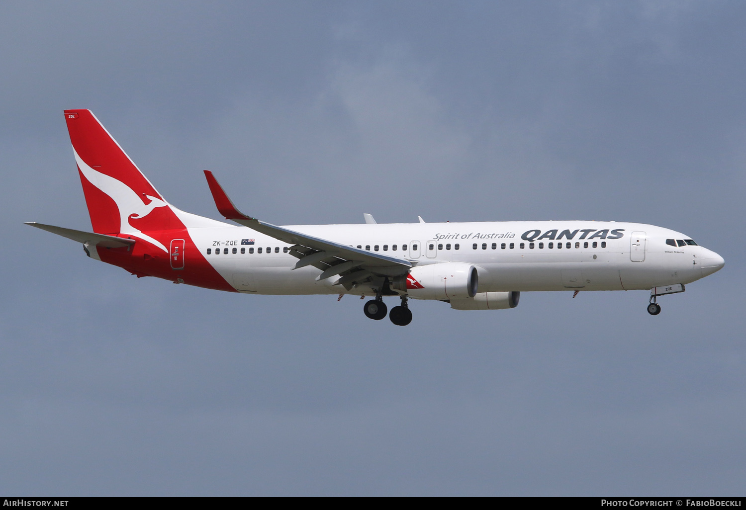 Aircraft Photo of ZK-ZQE | Boeing 737-838 | Qantas | AirHistory.net #735206