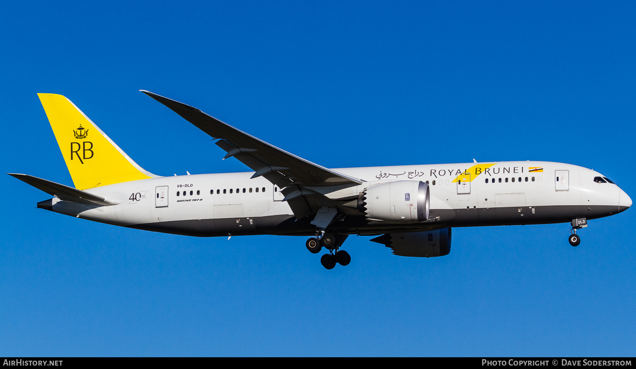 Aircraft Photo of V8-DLD | Boeing 787-8 Dreamliner | Royal Brunei Airlines | AirHistory.net #735240