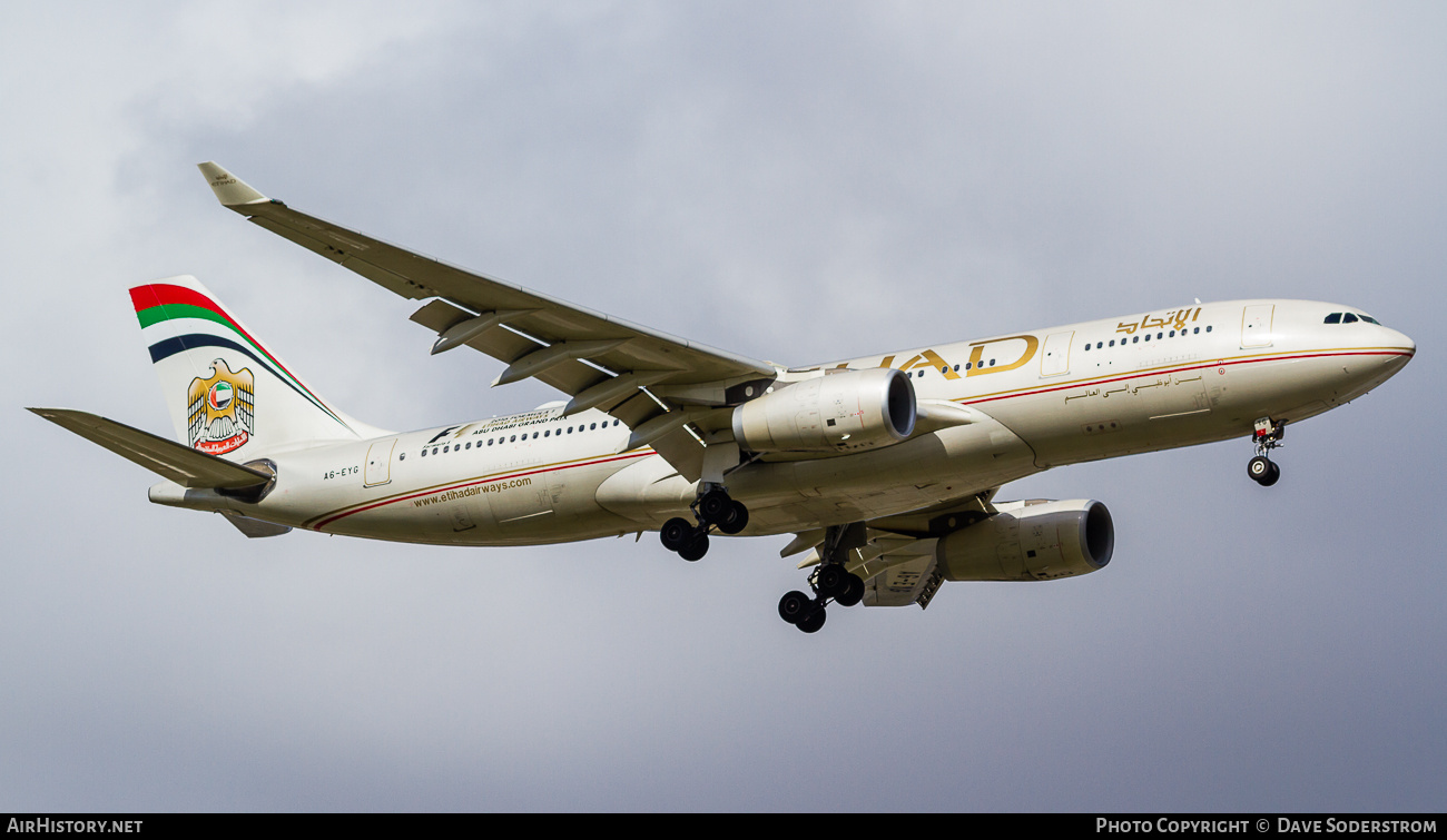 Aircraft Photo of A6-EYG | Airbus A330-243 | Etihad Airways | AirHistory.net #735254