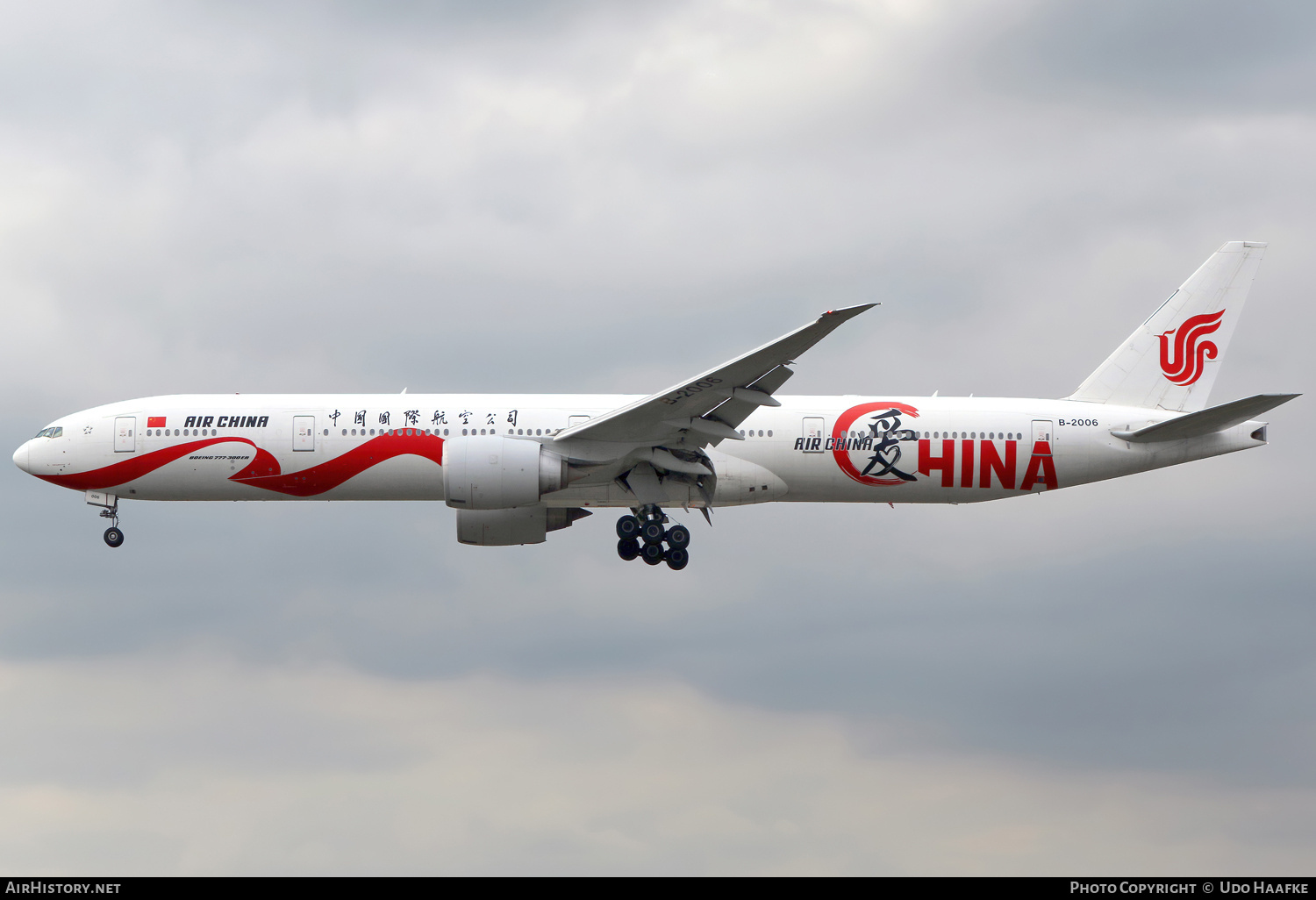 Aircraft Photo of B-2006 | Boeing 777-39L/ER | Air China | AirHistory.net #735267