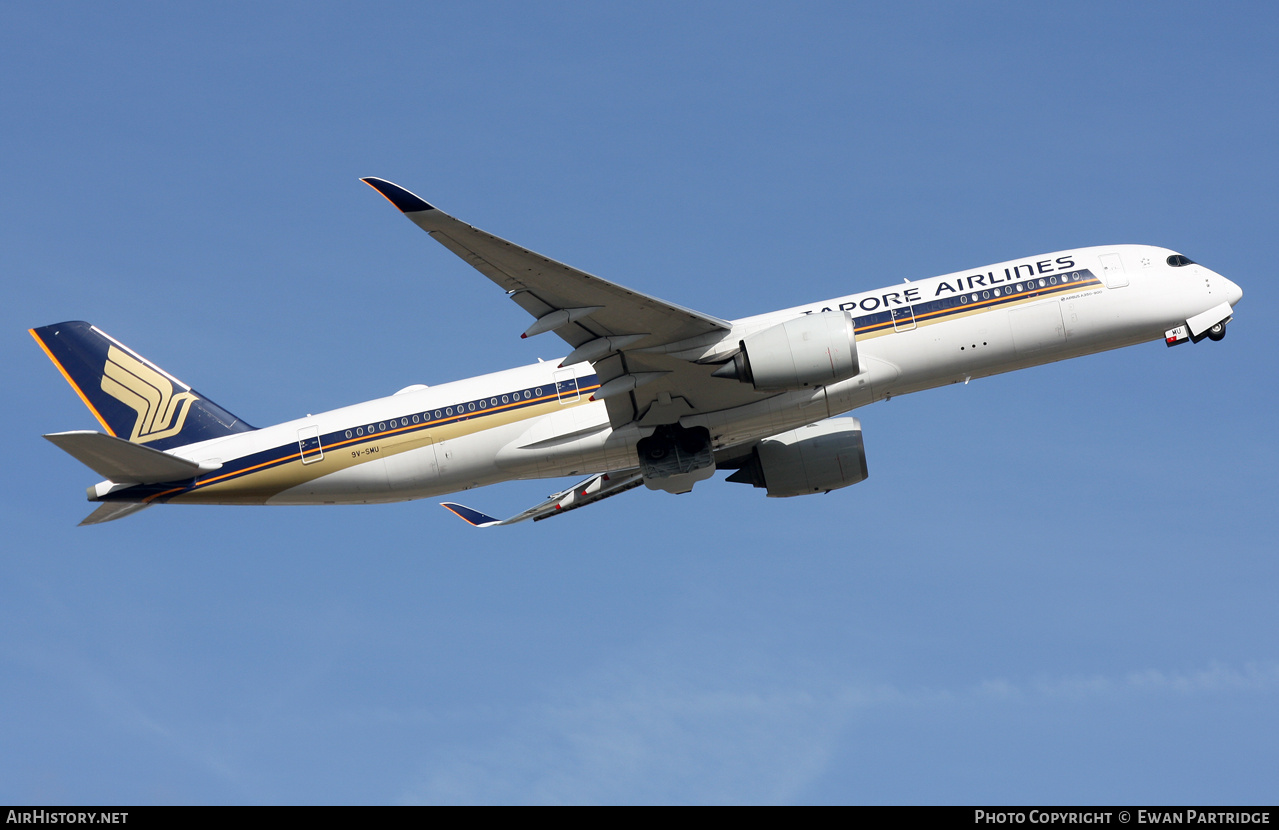 Aircraft Photo of 9V-SMU | Airbus A350-941 | Singapore Airlines | AirHistory.net #735651
