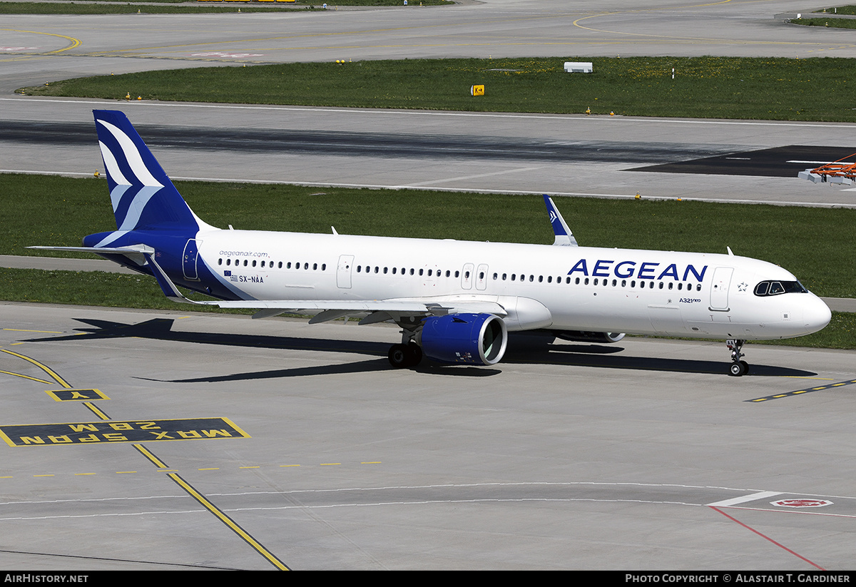 Aircraft Photo of SX-NAA | Airbus A321-271NX | Aegean Airlines | AirHistory.net #735675