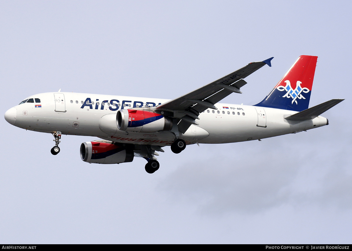 Aircraft Photo of YU-APL | Airbus A319-132 | Air Serbia | AirHistory.net #735690