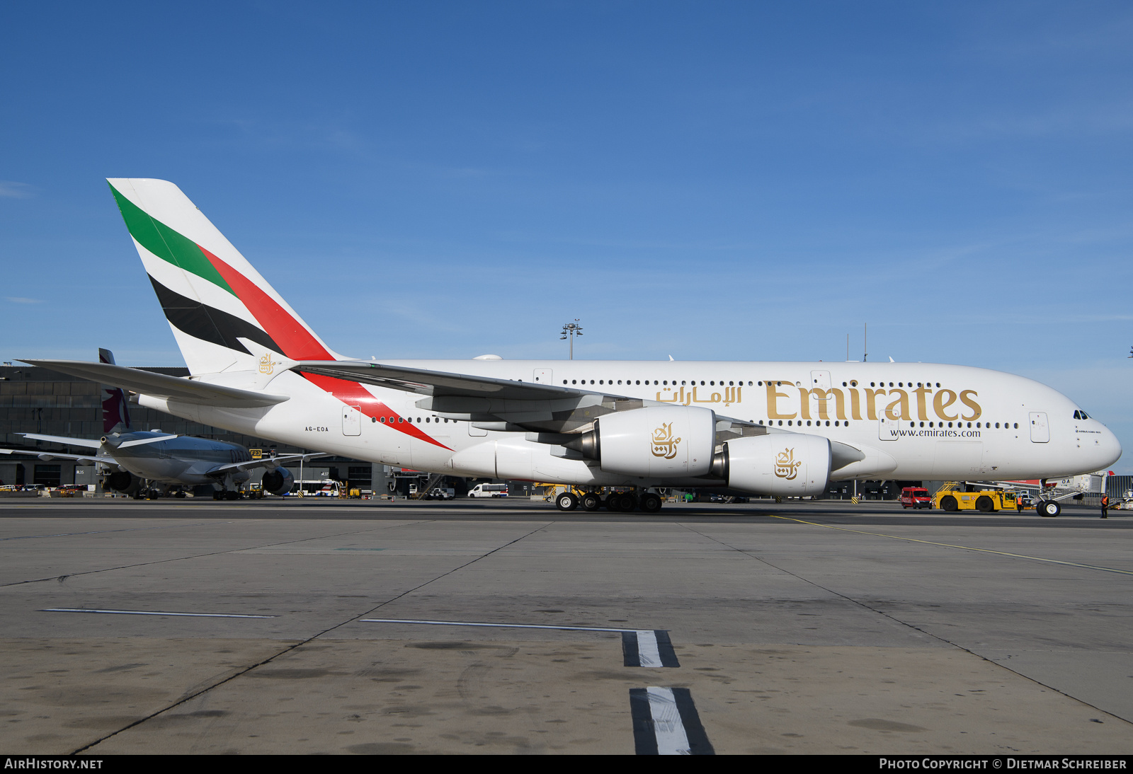 Aircraft Photo of A6-EOA | Airbus A380-861 | Emirates | AirHistory.net #735719
