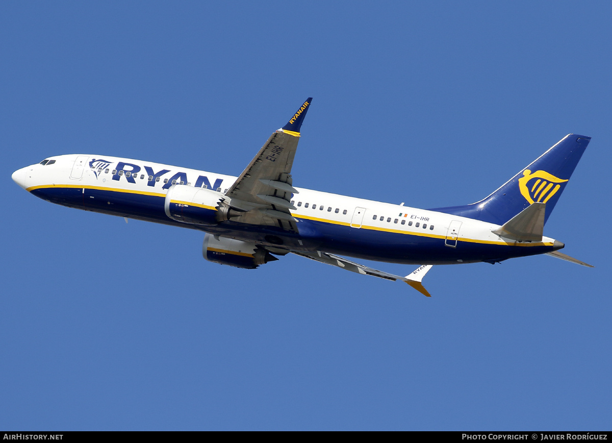 Aircraft Photo of EI-IHR | Boeing 737-8200 Max 200 | Ryanair | AirHistory.net #735722