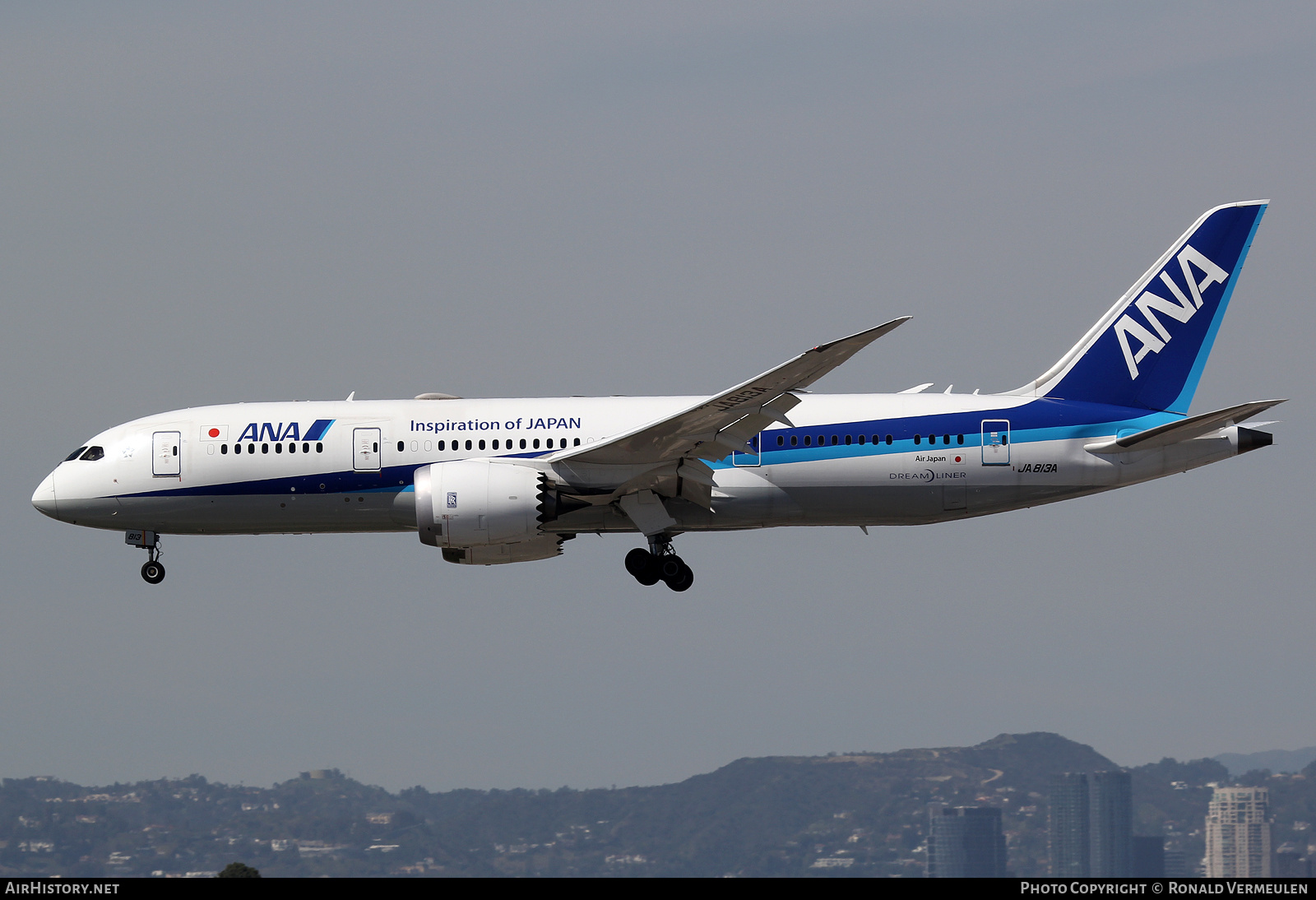Aircraft Photo of JA813A | Boeing 787-8 Dreamliner | All Nippon Airways - ANA | AirHistory.net #735880