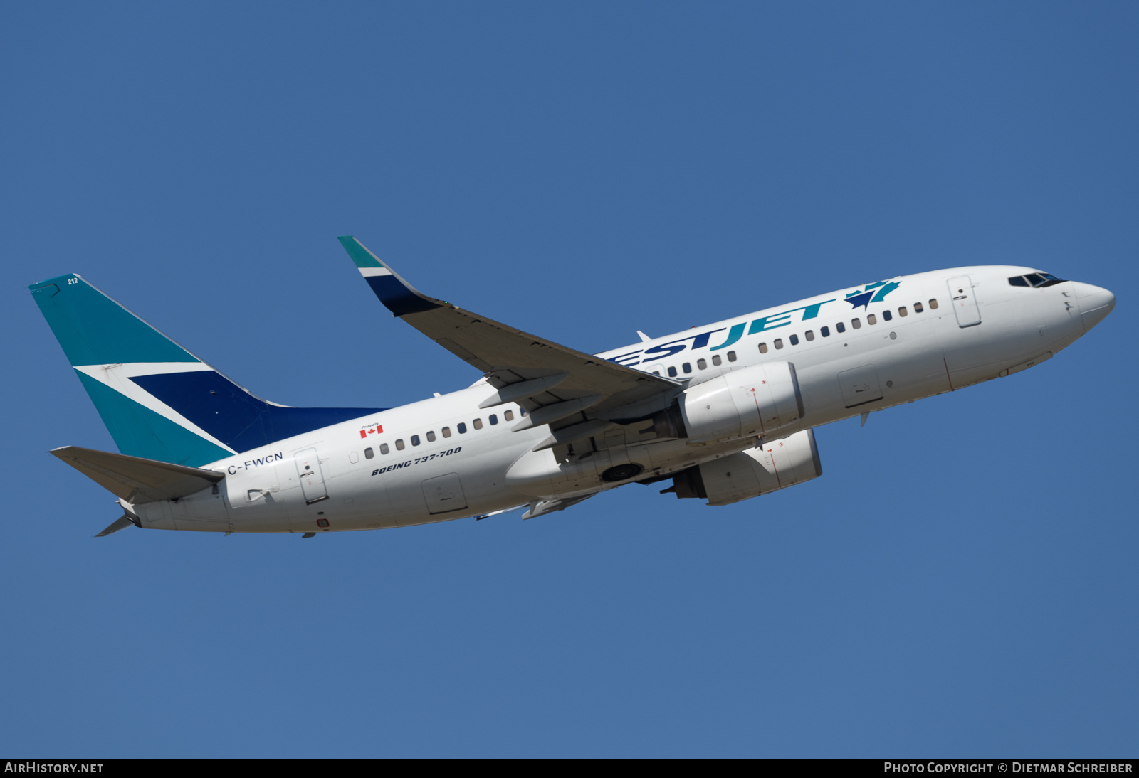 Aircraft Photo of C-FWCN | Boeing 737-7CT | WestJet | AirHistory.net #736010