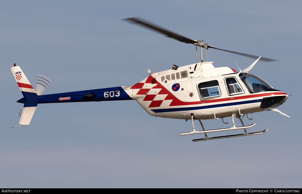 Aircraft Photo of 603 | Bell 206B JetRanger II | Croatia - Air Force | AirHistory.net #736139