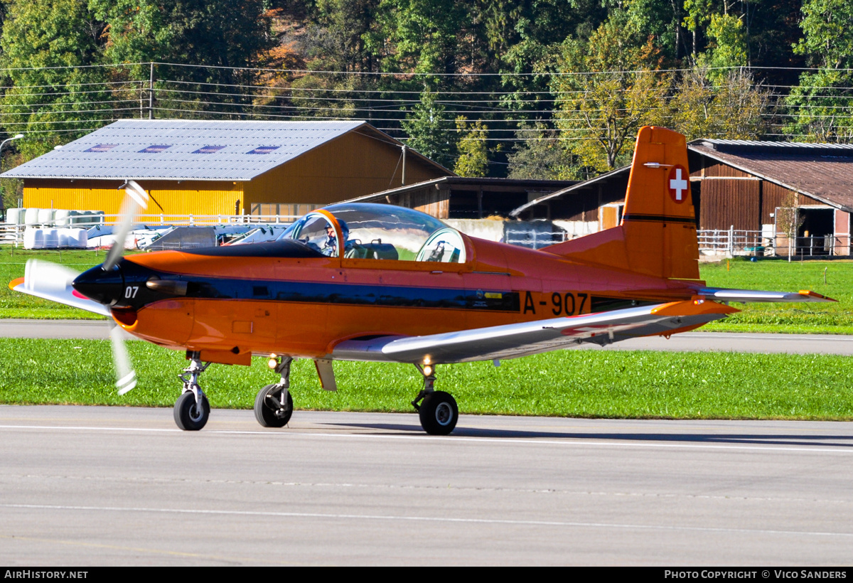Aircraft Photo of A-907 | Pilatus PC-7 | Switzerland - Air Force | AirHistory.net #736178