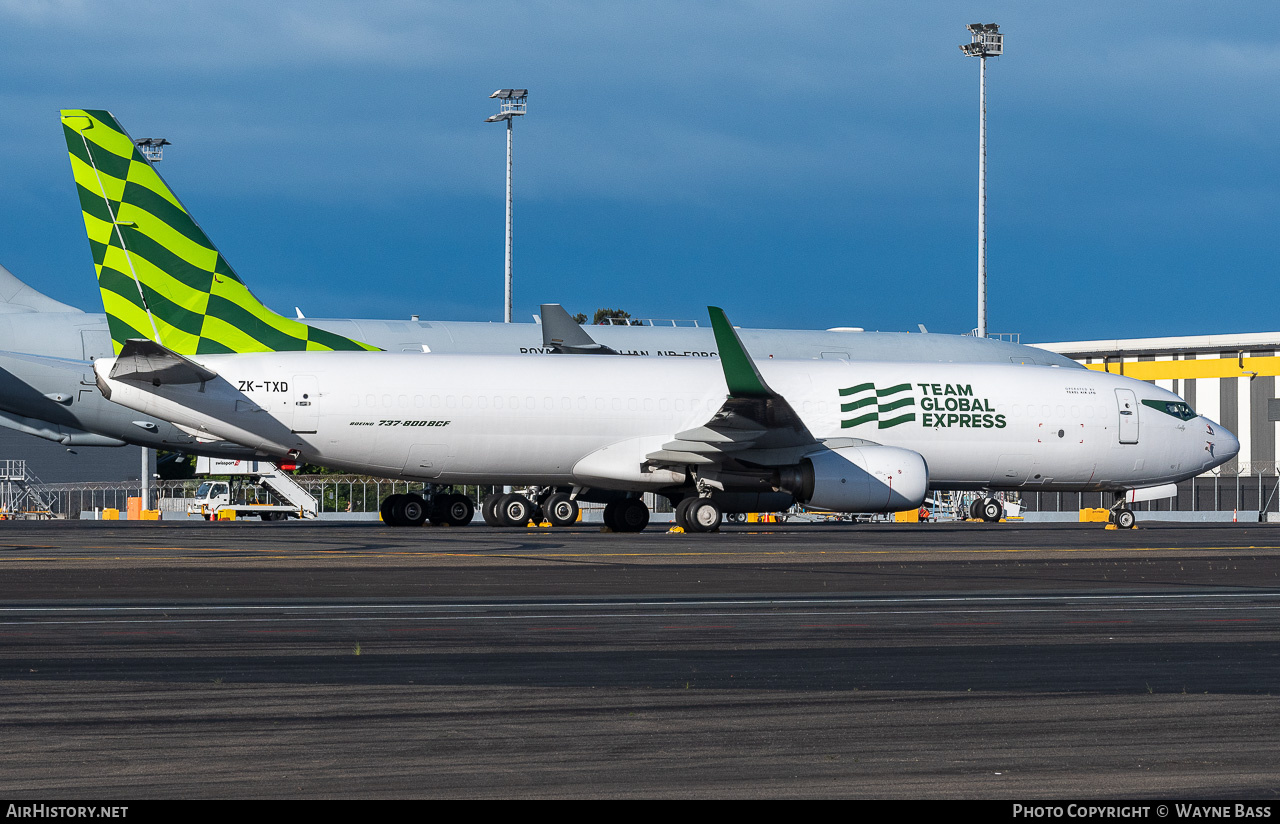 Aircraft Photo of ZK-TXD | Boeing 737-8FH | Team Global Express | AirHistory.net #736234