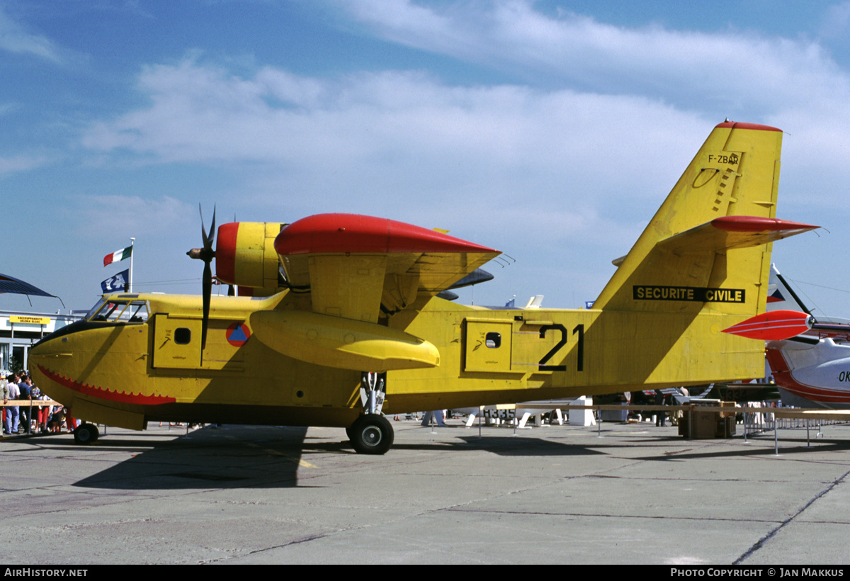 Aircraft Photo of F-ZBAR | Canadair CL-215-I (CL-215-1A10) | Sécurité Civile | AirHistory.net #736235