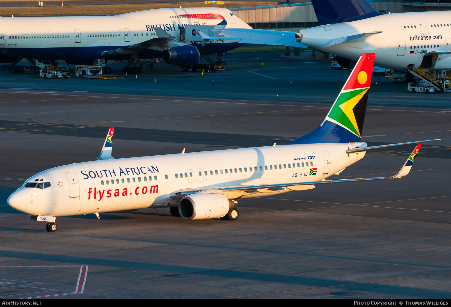 Aircraft Photo of ZS-SJU | Boeing 737-844 | South African Airways | AirHistory.net #736549