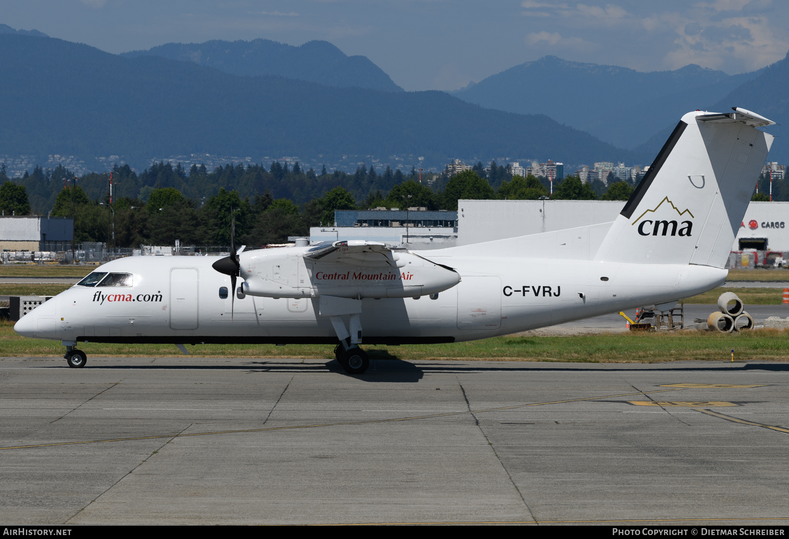 Aircraft Photo of C-FVRJ | De Havilland Canada DHC-8-106 Dash 8 | Central Mountain Air - CMA | AirHistory.net #736645