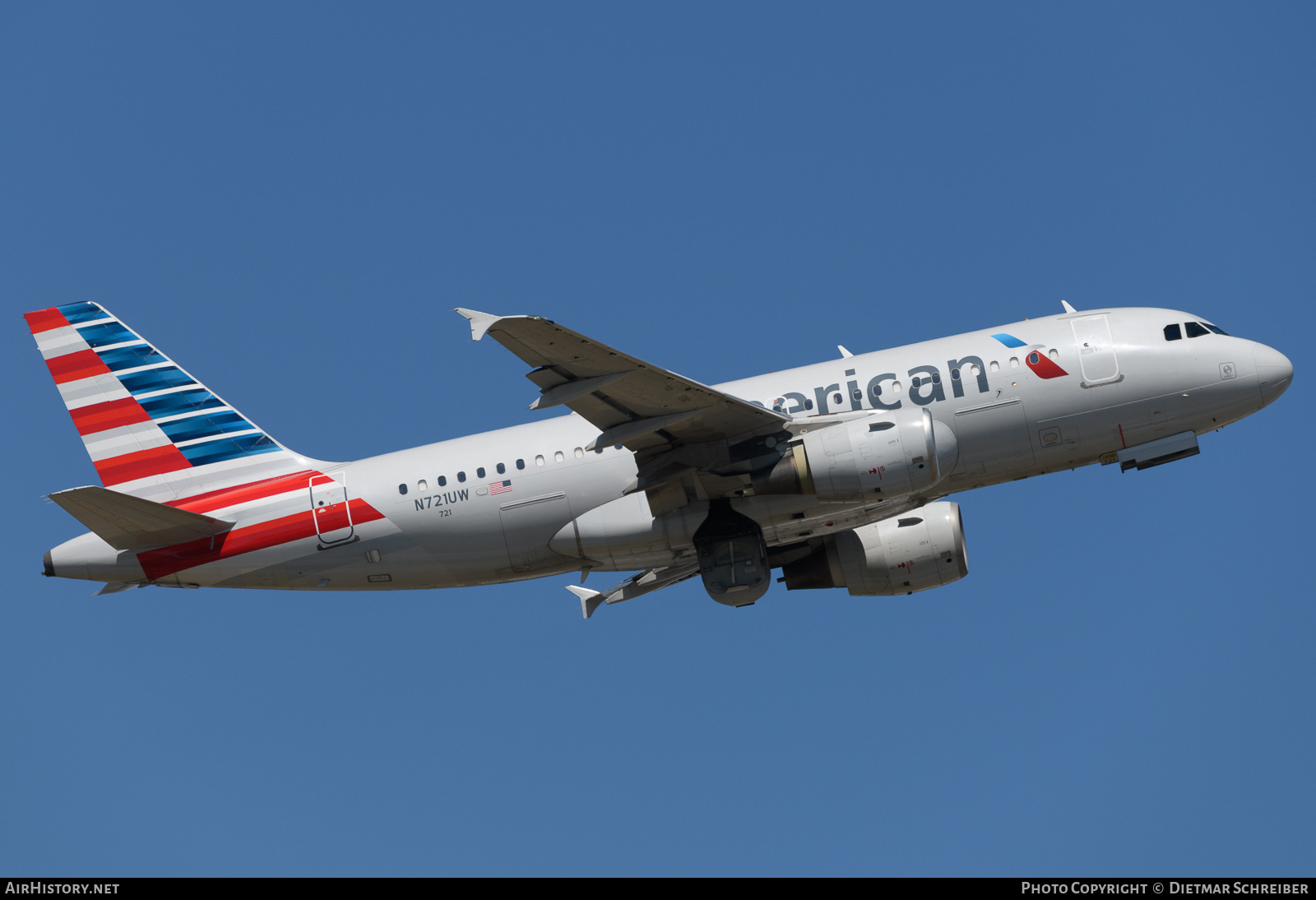 Aircraft Photo of N721UW | Airbus A319-112 | American Airlines | AirHistory.net #736660