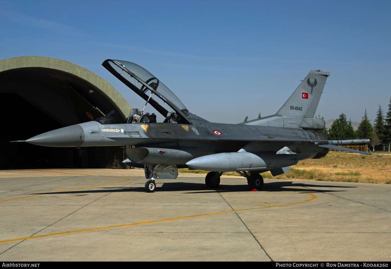 Aircraft Photo of 89-0042 | General Dynamics F-16DG Fighting Falcon | Turkey - Air Force | AirHistory.net #736734