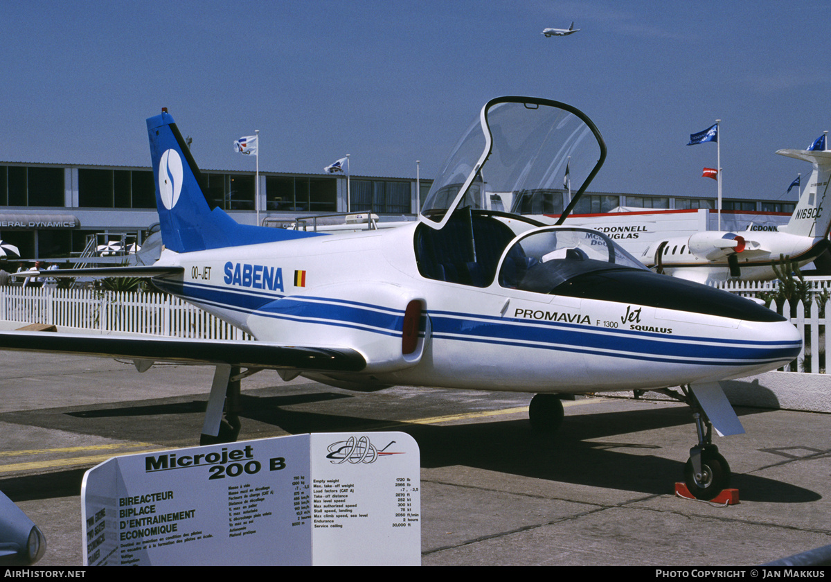 Aircraft Photo of OO-JET | Promavia Jet Squalus F.1300 NGT | Sabena | AirHistory.net #736739