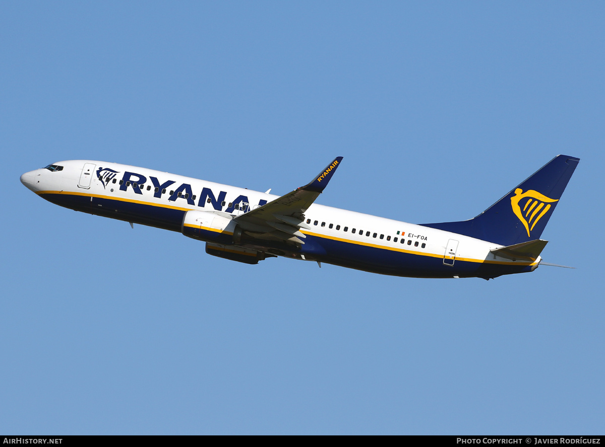 Aircraft Photo of EI-FOA | Boeing 737-8AS | Ryanair | AirHistory.net #736887