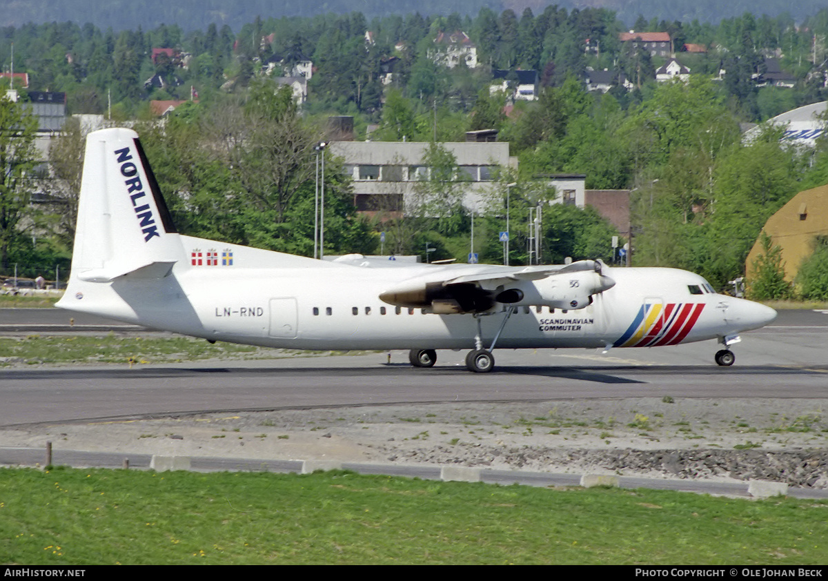 Aircraft Photo of LN-RND | Fokker 50 | Scandinavian Commuter - Norlink | AirHistory.net #736909