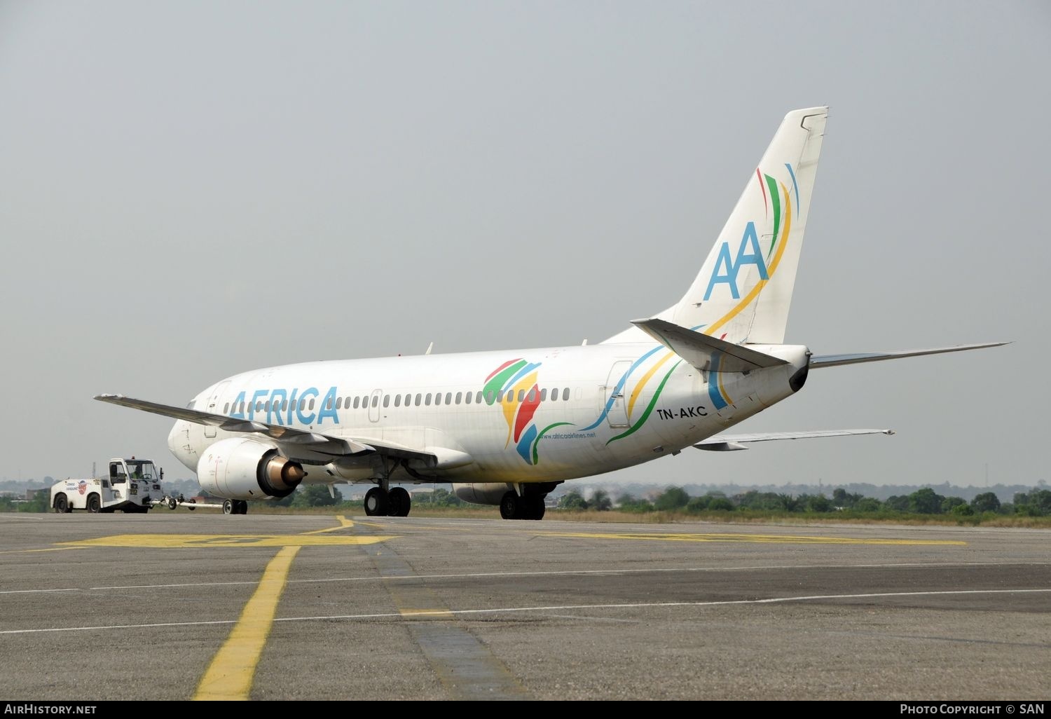 Aircraft Photo of TN-AKC | Boeing 737-36N | Africa Airlines | AirHistory.net #737019