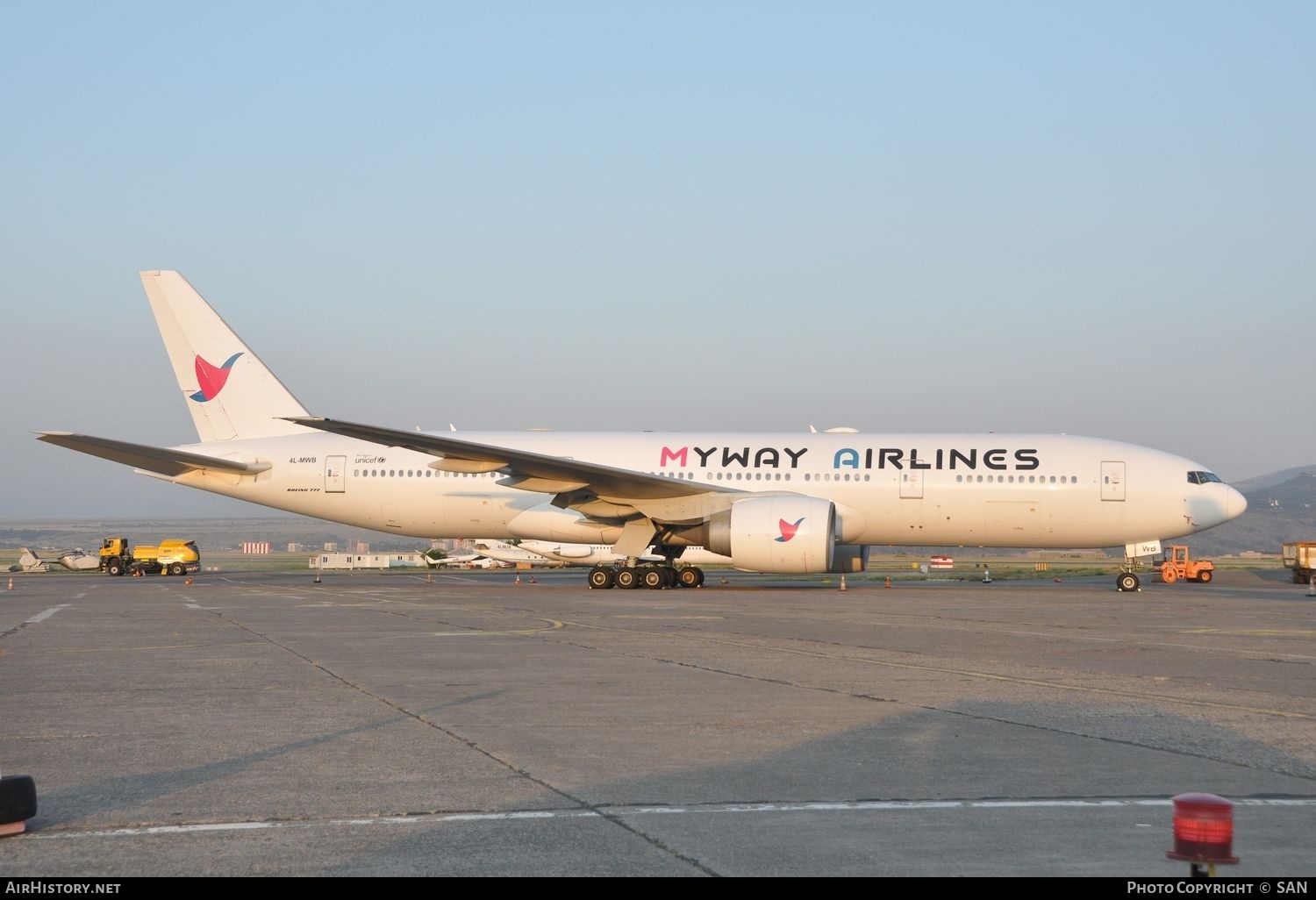 Aircraft Photo of 4L-MWB | Boeing 777-246/ER | MyWay Airlines | AirHistory.net #737304