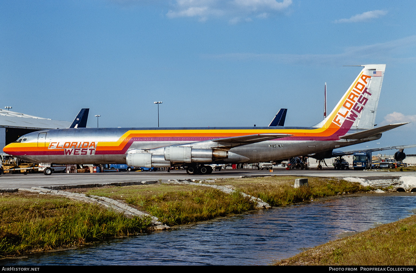 Aircraft Photo of N851MA | Boeing 707-331C | Florida West Airlines | AirHistory.net #737628