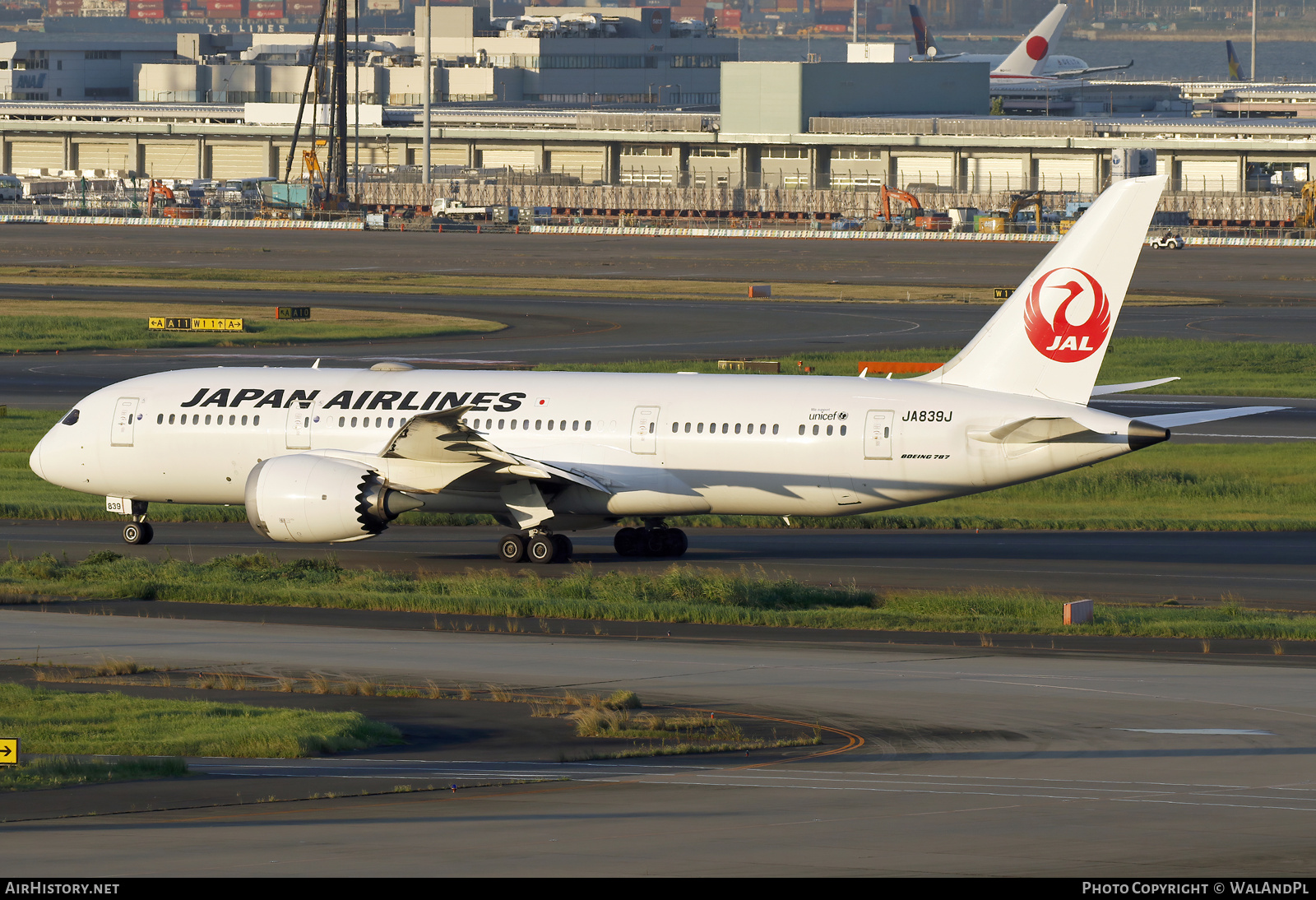 Aircraft Photo of JA839J | Boeing 787-8 Dreamliner | Japan Airlines - JAL | AirHistory.net #737644