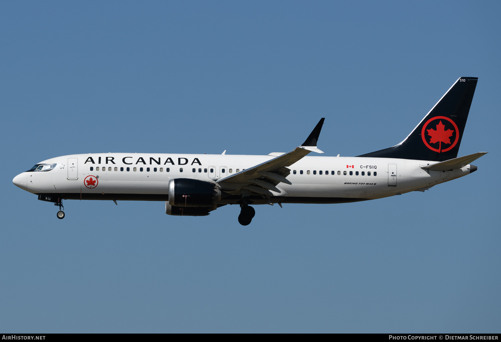 Aircraft Photo of C-FSIQ | Boeing 737-8 Max 8 | Air Canada | AirHistory.net #737785